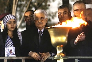 The Palestinian president, Mahmoud Abbas, marked 50 years of the Fatah movement on Wednesday in Ramallah, West Bank. Credit Abbas Momani/Agence France-Presse — Getty Images 